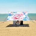 ALAZA Watercolor Cute Cat Kitten Beach Tent Sun Shelter UPF50+ Protection Beach Shade Canopy w/ 4 Sandbags for Outdoor Camping Fishing Backyard Fun Picnic 10x9 ft