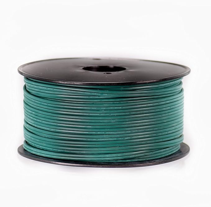 Holiday Lighting Outlet Green SPT-2 Commercial-Grade Bulk Blank Wire | 18 AWG 10 Amps | 4 Spools of 250-Foot Green Zip Wire | 1000 Feet