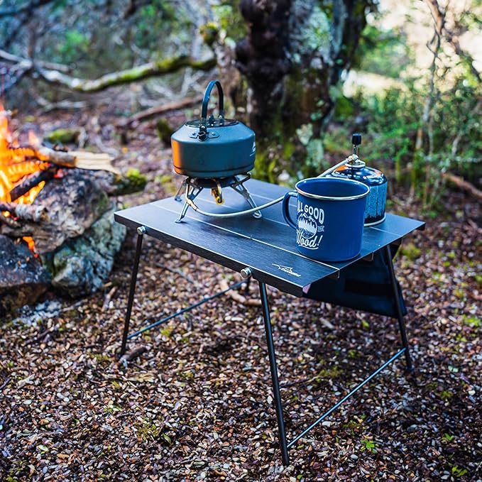 Flexifold Ultralight Aluminum Camping Table Portable Folding Camping Table Small Outdoor Side Table with Carry Bag for Outdoor Cooking Picnic Camp Beach Travel