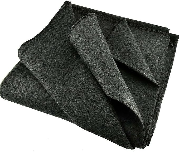1 Wool Blanket Outdoor Cover Military Camping Survival Warm 51x80 2lbs Large Outdoors Camping Stadium Blanket Picnics Travel Moving Survival Kit Camp Sleeping Outdoor Furniture Blanket Car Home
