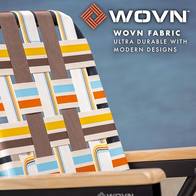 GoSports WOVN Beach Backpack Chair - 9 Styles Available - Premium Folding Camping Chair