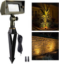 Gardenreet Solid Brass Flood Light - Landscape Low Voltage LED Wall Wash Light 12V Outdoor Hardwired IP65 Waterproof Bronze Angle Adjustable Lighting for Garden Tree Yard Wall Without G4 Bulb