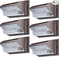 ledmo LED Wall Pack Light 15840LM Daylight Outdoor Security Lighting Commercial and Industrial Outdoor Wall Pack Lights 5000K IP65 Waterproof for Garage Yard 120W 6 Pack No Photocell