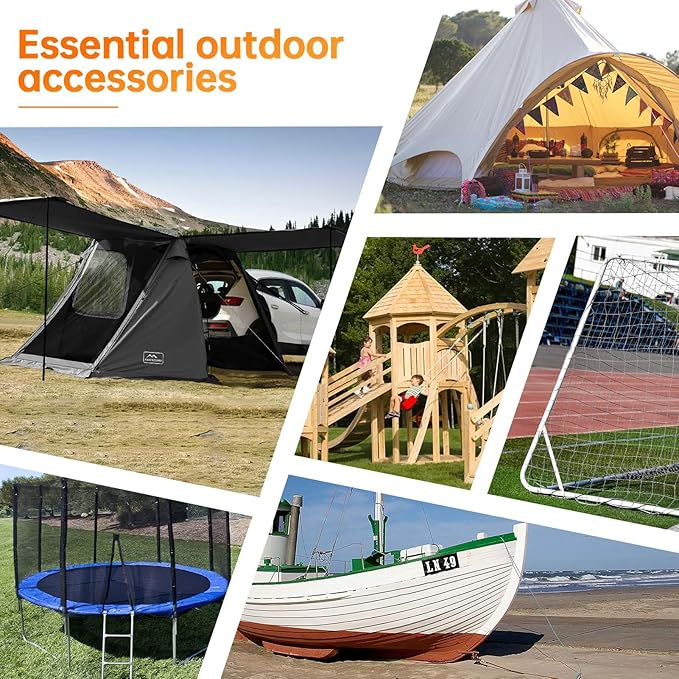 Ground Anchors Shed Anchor Kit - 15 Inch 4-Pack Spiral Stakes Ground Anchors Heavy Duty - Strong Wind Resistant for Camping Tents Carports Swing Sets and Canopies - Earth Anchors (Orange)