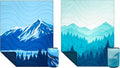 2 Pack Outdoor Camping Blanket Packable Down Alternative Puffy Printed Camp Blankets Ultra Warm Lightweight Hammock Top Quilt Waterproof Blanket for Travel Picnic Stadium Hiking