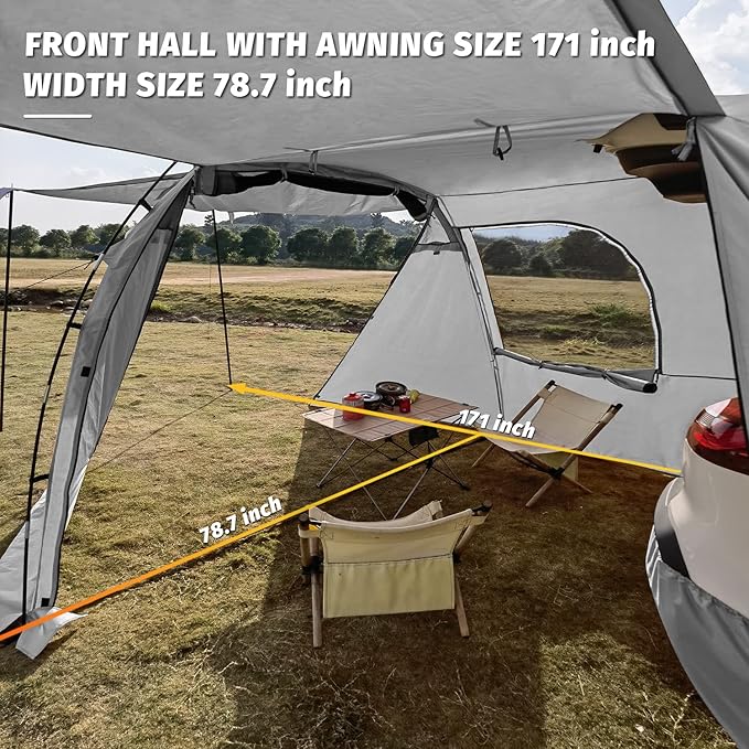 KAMPKEEPER SUV Car Tent Tailgate Shade Awning Tent for Camping Vehicle Camping Tents Outdoor Travel