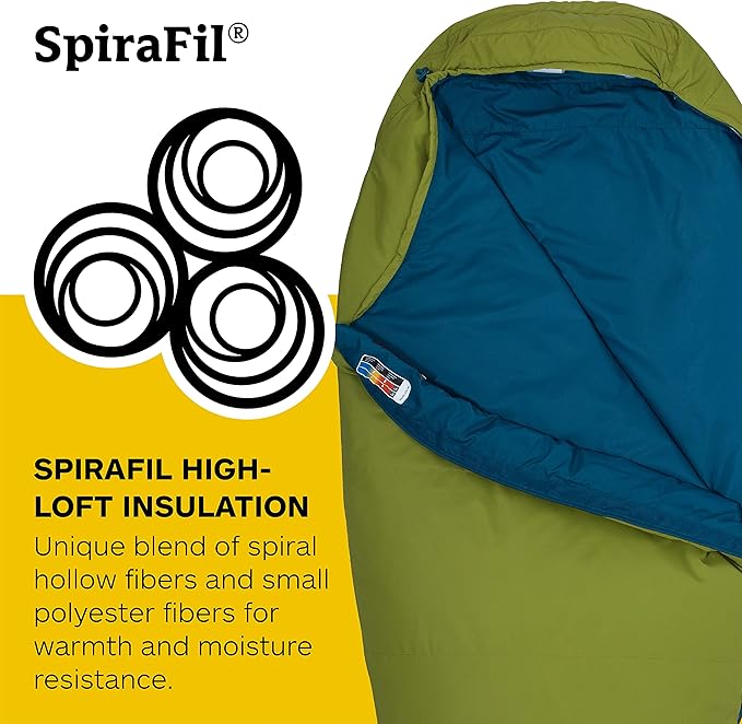 MARMOT Voyager 45° or 55° Mummy Sleeping Bags Synthetic Spirafil Insulation for Camping &amp Backpacking