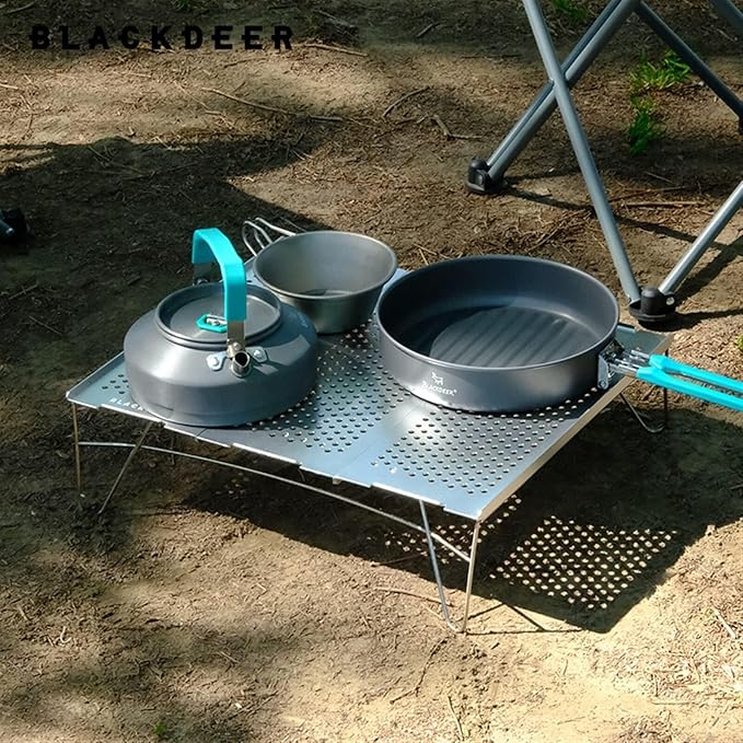 Ultralight Portable Camping Table Foldable Aluminum Alloy Mini Table for BBQ Picnic Hiking and Outdoor Activities (Silver)