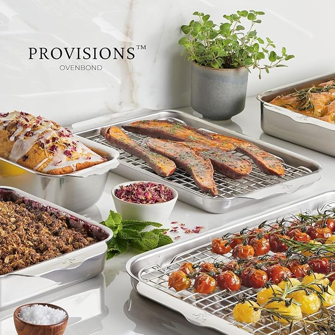 Hestan OvenBond - Tri-Ply Stainless Steel Baking Rack fits Medium Sheet Pan (14.5x11.55)