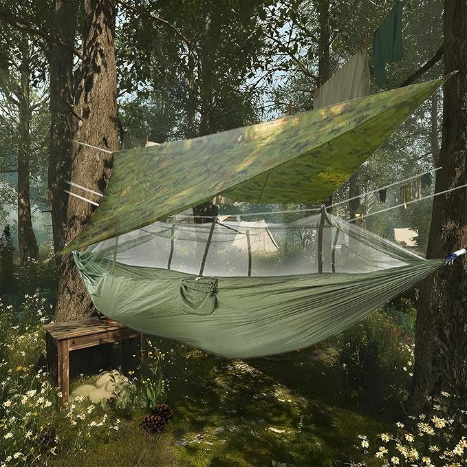 Camping Hammock Fly Net Keeps Out Fly Net Netting Waterproof Protective Mesh for Backpacking Backyard Garden Hiking Travel Fishing Patio Outdoor Outside
