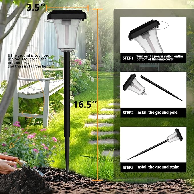 Swingers Solar Lights Outdoorwith Upgraded 2nd-gen Flame techLED Solar Torch Lights with Flickering FlameWaterproof Outdoor Garden Light for Christmas Garden Landscape Path Yard Patio (4)