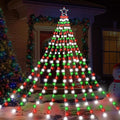Outdoor Christmas Decorations String Lights 320 LED 11.5 Ft Waterfall Tree Lights with Star Topper 8 Lighting Modes Christmas Light for Indoor Outdoor Yard Home Festival Xmas New Year Decor