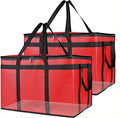Bodaon Large 2-Pack Insulated Food Delivery Bag With Hard Bottom XXXL Bags Rideshare Delivery Bag Grocery Shopping and Catering Cold/Hot Styrofoam Carrier for Travel/Car