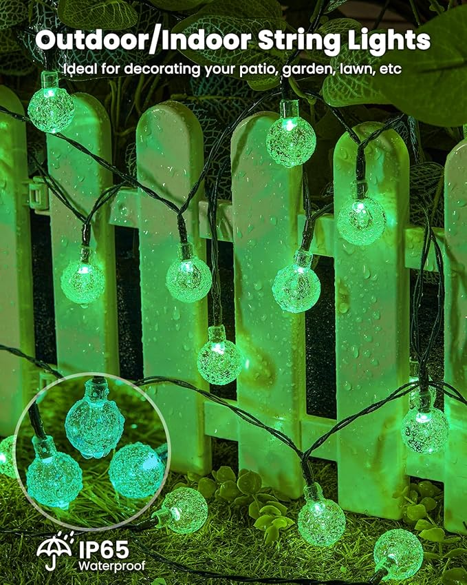Brightown Solar String Lights Outdoor 120 LED 72 Ft Total Solar Powered Patio Lights with 8 Lighting Mode for Garden Yard Porch Wedding Party Decor (Green)