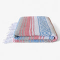 Authentic Handwoven Mexican Blanket Falsa Serape - Soft &amp Durable - Vibrant Beach Picnic Yoga &amp Camping Mat - Traditional Boho Throw - Outdoor Blanket 70x50 (Bubblegum)