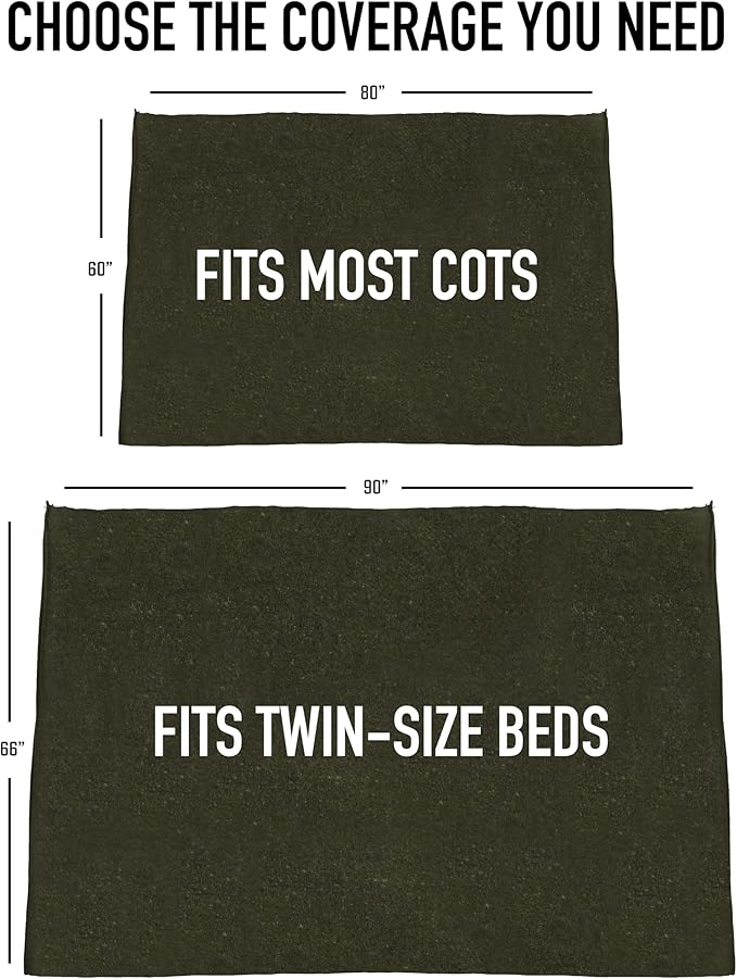 Rothco Wool Rescue Survival Blanket – Warm Emergency Outdoor Camping Sleep Throw