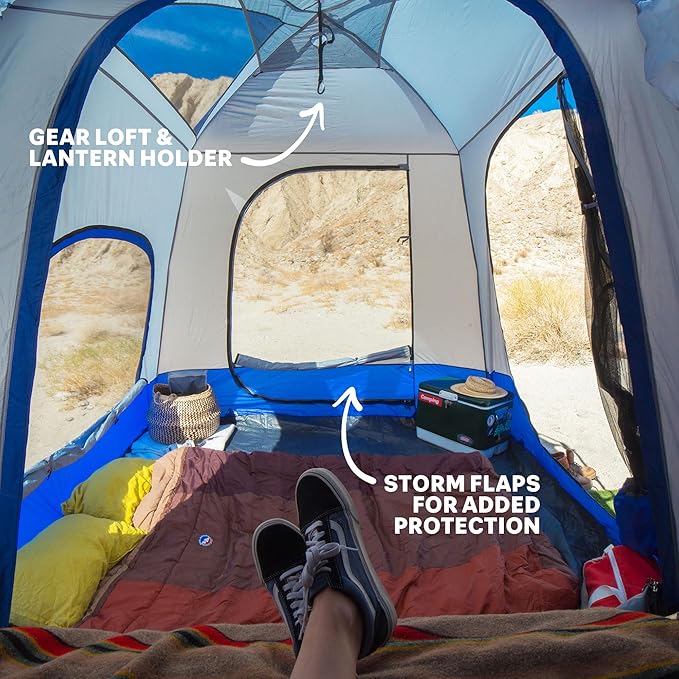 Napier Sportz SUV Tent | 9'x9' Car Camping Tent with Full Rainlfy and Awning | Fits All CUVs SUVs Minivans | Sleeps 5 Adults | Blue/Gray | Model 82000