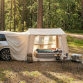 Inflatable SUV Tent for Camping 4–6 Person Air Tent with Pump 5 Min Easy Setup Blow Up Tent PU3000 Waterproof Oxford 4 Season Glamping Tent Standalone Car Camping Shelter