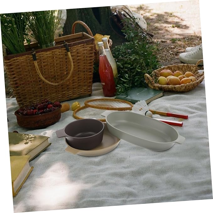 GANAZONO Outdoor Plates Dinnerware for Patio Camping Dishes Utensils Set Small Bowls for Side Dishes Bowl Kit