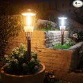 4 Pack Solar Pathway Lights Waterproof IP65 2-in-1 Warm&ampCool Solar Lights Outdoor Bright Solar Light Outside Pathway Auto On/Off Outdoor Light for Yard Walkway Driveway Landscape