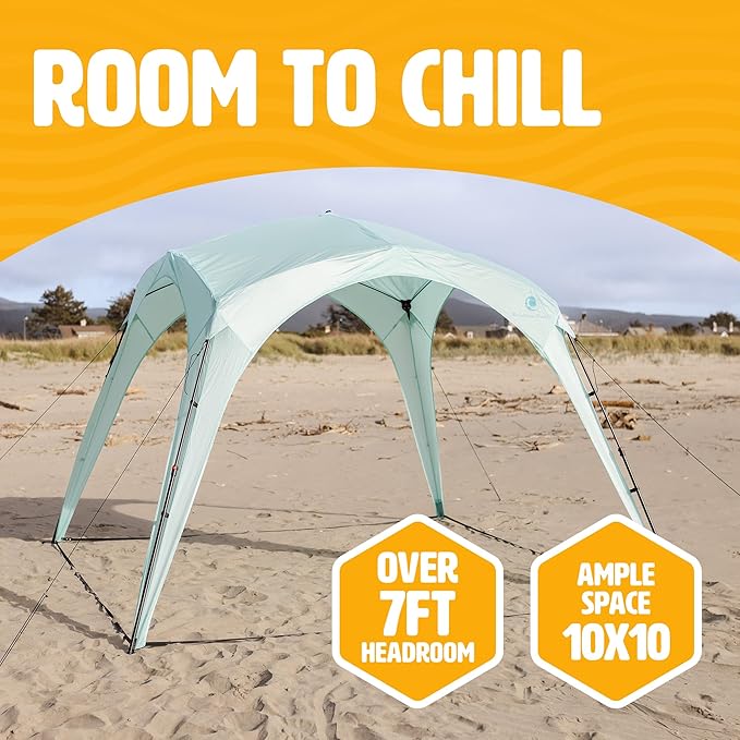 Pop ’N Go® Beach Canopy – Windproof Beach Tent with Quick Setup UV Shade Lightweight &amp Portable Design – Perfect for Beach Days Outdoor Play Camping &amp Family Adventures (Blue)
