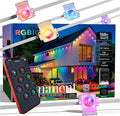 Permanent Outdoor Lights150ft RGB+IC Smart Outside Lights with 90 LED APP Control Dimmable50 Scene Modes for Outdoor Decor IP68 Waterproof Eaves Lighting for Daily Holiday Christmas Decorations