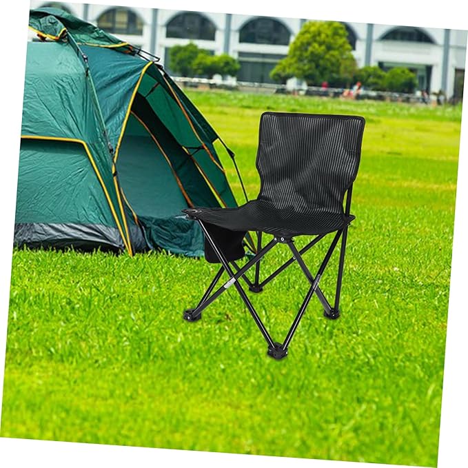 Mipcase Compact Folding Stool Portable Camping Chair for Fishing and Hiking Stable Design for Outdoor Activities Materials Comfortable Seating Stripe