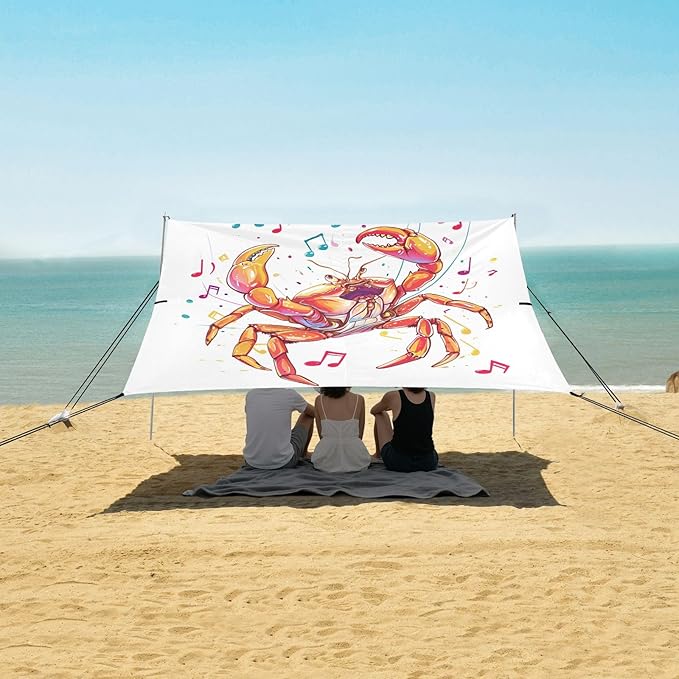 Camping Sun Shelters Dancing Crab Beach Canopy 126 * 110.2in