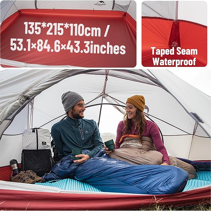 Naturehike Star River 2 Person Ultralight Backpacking Tent - Waterproof 3 Season Camping Tent Easy Setup Double Layer Two Men for Hiking Hunting Outdoor Mountaineering Travel Cycling
