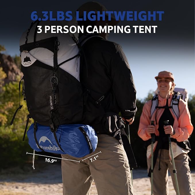 Naturehike Bleik 2-3 Person Camping Tent Waterproof Double Layer Lightweight Backpacking Tents for Camping