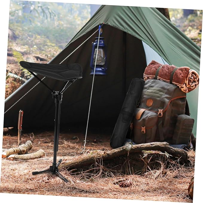 VICASKY Outdoor Stool Portable Height Adjustable Folding Chair for Camping Hiking Fishing