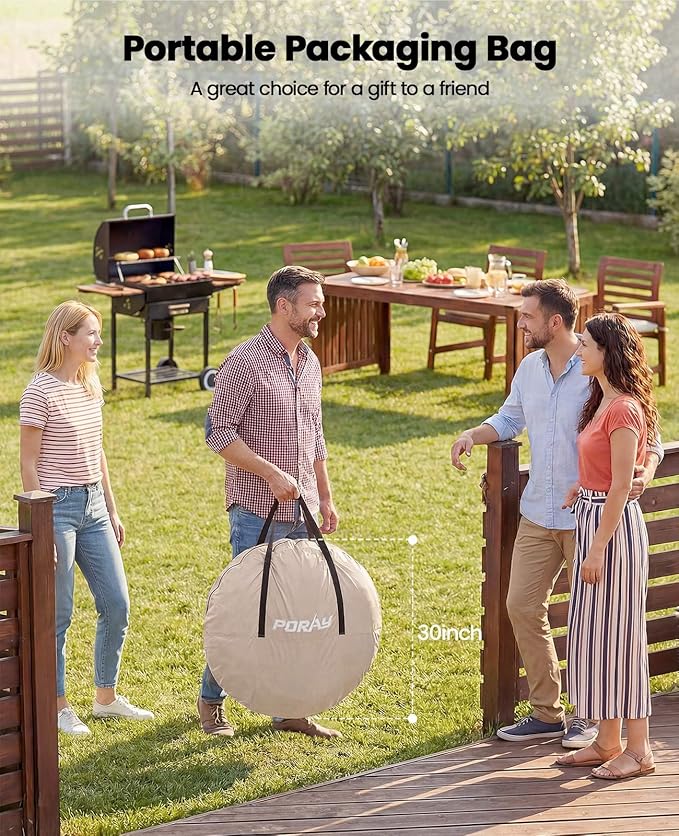 Porayhut Pop up Screen House Tent Sun Shelter with Breathable Mesh DoorsPortable Camping Tent with Detachable Waterproof Floor10x10FT Screen Canopy Outdoor for Family Friends Party