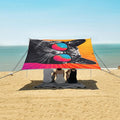 ALAZA Black Cat Beach Tent Sun Shelter UPF50+ Protection Beach Shade Canopy w/ 4 Sandbags for Outdoor Camping Fishing Backyard Fun Picnic 10x9 ft