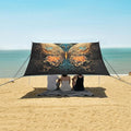 ALAZA Butterfly Gothic Beach Tent Sun Shelter UPF50+ Protection Beach Shade Canopy w/ 4 Sandbags for Outdoor Camping Fishing Backyard Fun Picnic 10x9 ft