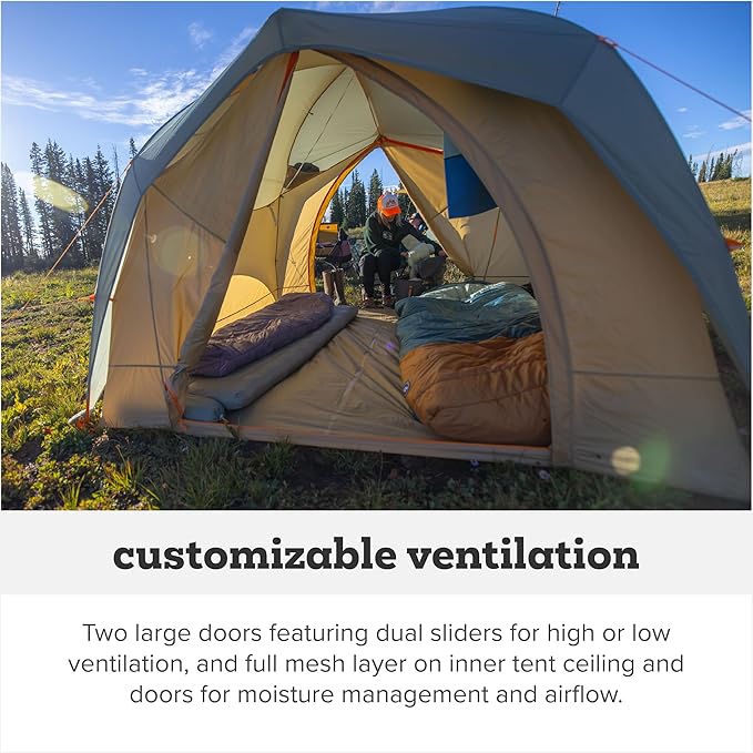 Big Agnes Big House - Base and Car Camping Tent 3 Season Waterproof Gear Easy Set Up for Groups