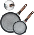 8 Inch and 12.5 Inch Smart Nonstick Frying Pan Set with Removable HandlesCast Aluminum and Anti-Scratch Sauté PansCompatible with All StovetopsDishwasher and Oven Safe