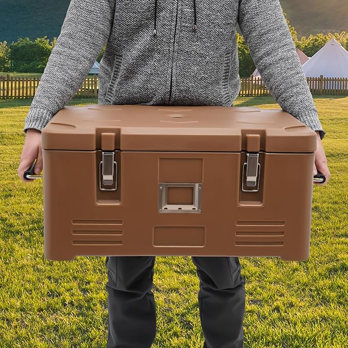 Coffee Flip Down Top Loading EPP Insulated Food Pan Carrier 30L Full-Size Pan Max Capacity for Camping Buffet Party