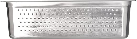 Carlisle FoodService Products Durapan Perforated Steam Table Pan for Catering Hotel and Restaurants Stainless Steel Full-Size 6 Inches Deep Silver (Pack of 6)