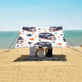 Rugby Pattern (10) Camping Sun Shelter Beach Tent Portable Beach Sun Shade Outdoor Canopy for Camping Trips Fishing Picnic