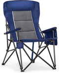 ALPHA CAMP Heavy Duty High Back Camping Chairs with Cup Holder Oversized Folding Chair Outdoor Chair with HeadrestLawn with Side Pocket for Lawn Sports and Fishing 500lbs