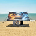 Bolaz Beach Canopy Tent Sun Shade9'×10.5' Large Family Beach Shade UPF50+- Outdoor Shade for Camping Trips FishingTwo Dragon Fire