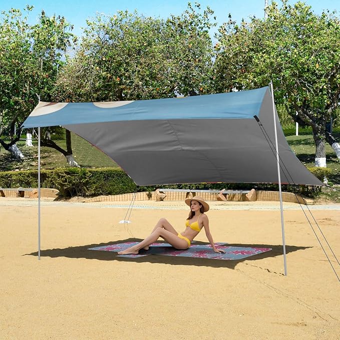 Beach Tent Sun Shelter Color Human Skeletons Lightweight &amp Easy Setup Beach Shade Canopy for Camping Fishing