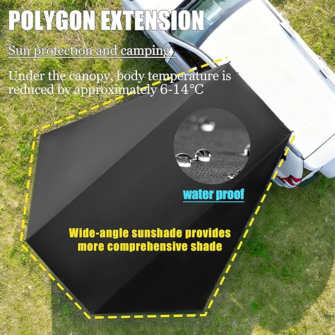 Car Camping Tent for Nissan Frontier S Car Awning Rooftop Tent Watertight Fabric Family Camping Quick Setup Portable Road Trip Accessories