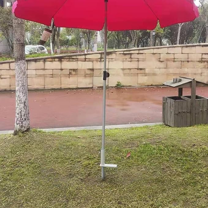 Reinforced Heavy Gauges Ground Anchors Stake with Anticorrosion Coating Suitable for Permanent Garden Umbrella Aluminum Patios Umbrella Ground Spikes