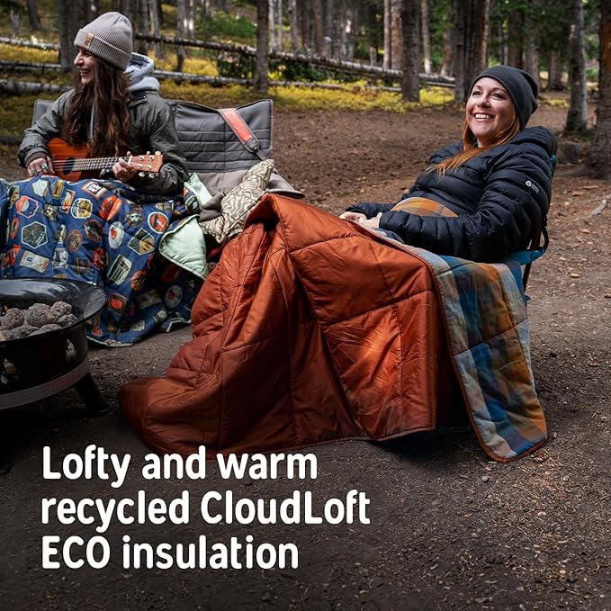 Kelty Wayback Biggie Blanket Oversized Camping Blanket Fits Queen Sized Bed Organic Cotton Flannel Machine Washable