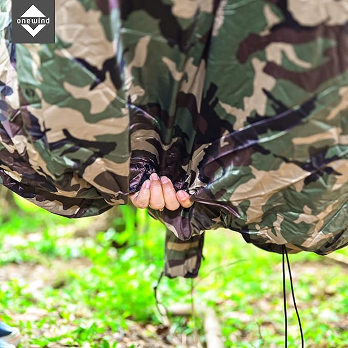 Onewind Premium Hammock Wind Sock Hammock end Wind Block Lightweight and Wind-Resistant Underquilt Protector for Winter and Cold Weather Protection Backpacking Camouflage