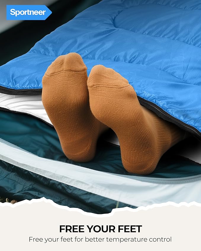 Sportneer Sleeping Bag for Adults &amp Kids Cold Weather &amp Warm Waterproof Camping Sleeping Bag Compact Portable for Camping Hiking &amp Travel