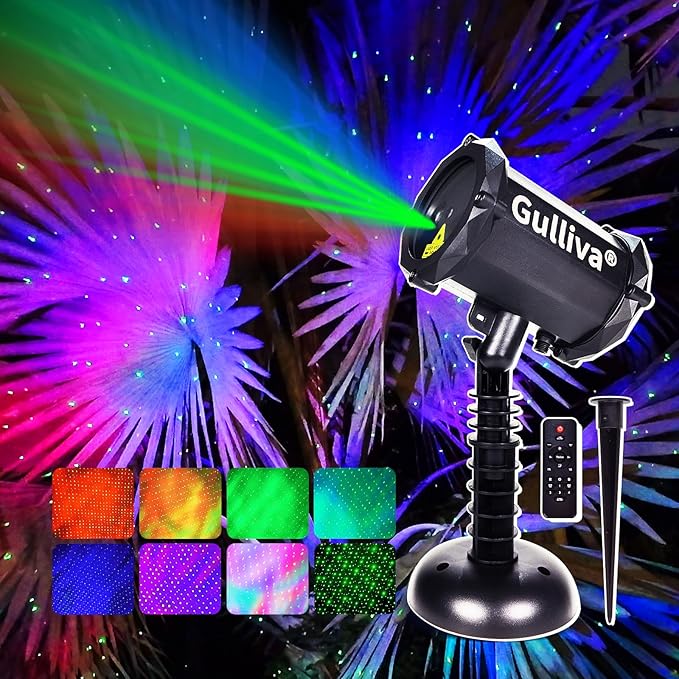 Outdoor Aurora Star Light Projector with 15 Lighting Modes Firefly Laser Projector Light - Ideal for Garden Patio | Transform Your Space into a Dreamy Starry Sky | Waterproof &amp Remote Control