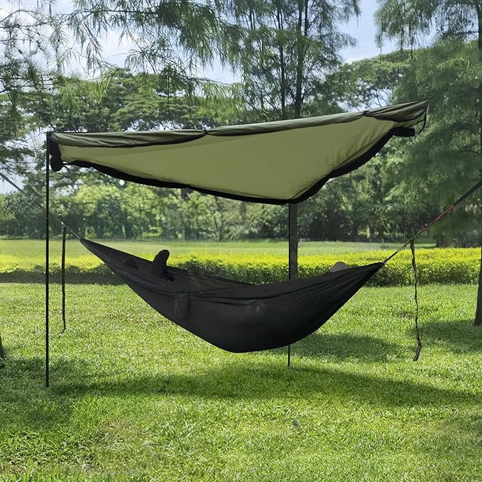 Hammock Screen House with 2 Openings Lightweight Camping Tarp Tent Mosquito Net for Camping Picnics Backyard and Backpacking