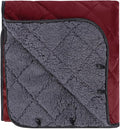 REDCAMP 79x79 Winter Outdoor Blanket with Sherpa Lining Waterproof &amp Windproof Cold Weather Blankets Extra Thick Warm Blanket for Camping Stadium Car Dog Machine Washable Portable Red